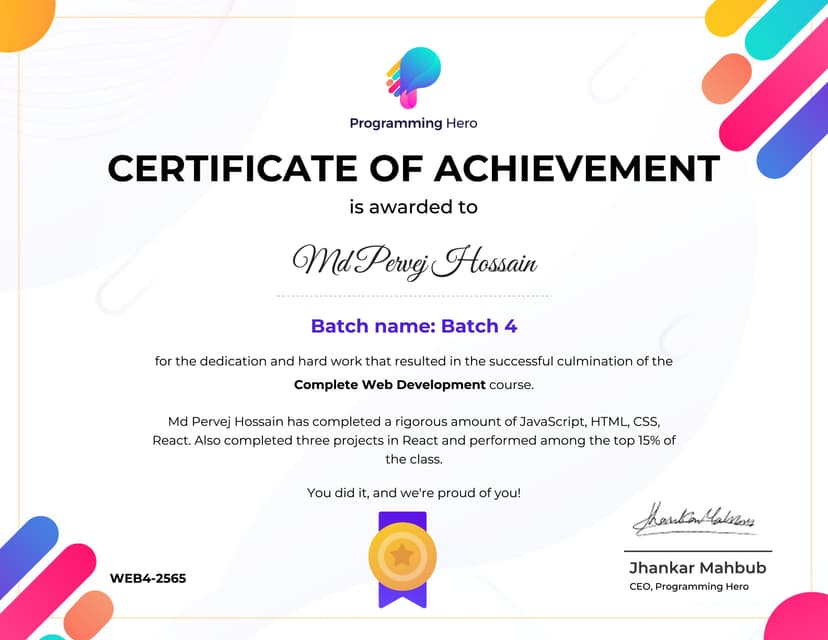 Web Development (Level-1)